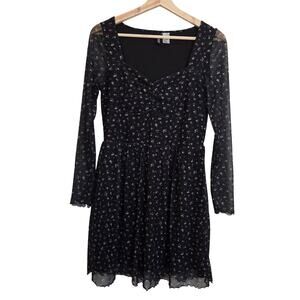 H&M | Dresses | Hm Ruched Long Sleeve Dress Shirt Dress Black | Poshmark